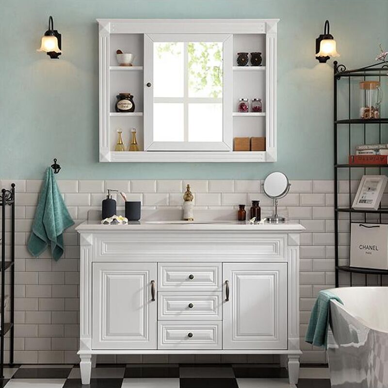 全鋁衛(wèi)浴柜-01（風(fēng)格：簡(jiǎn)歐；顏色：暖白）